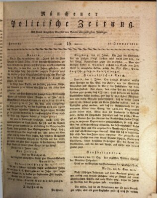 Münchener politische Zeitung (Süddeutsche Presse) Freitag 17. Januar 1812