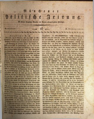 Münchener politische Zeitung (Süddeutsche Presse) Samstag 18. Januar 1812