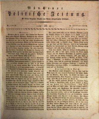 Münchener politische Zeitung (Süddeutsche Presse) Mittwoch 29. Januar 1812