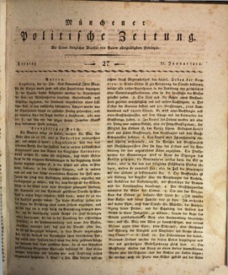 Münchener politische Zeitung (Süddeutsche Presse) Freitag 31. Januar 1812