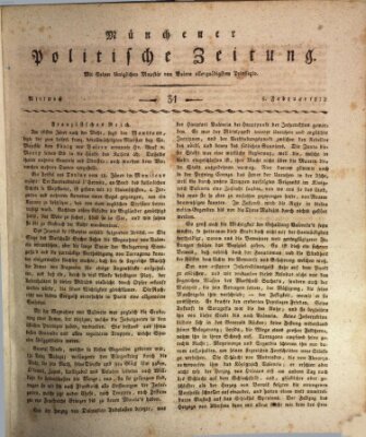 Münchener politische Zeitung (Süddeutsche Presse) Mittwoch 5. Februar 1812