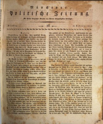 Münchener politische Zeitung (Süddeutsche Presse) Dienstag 11. Februar 1812