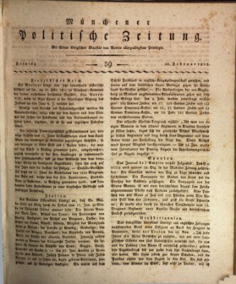 Münchener politische Zeitung (Süddeutsche Presse) Freitag 14. Februar 1812