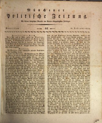 Münchener politische Zeitung (Süddeutsche Presse) Donnerstag 20. Februar 1812