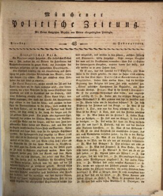 Münchener politische Zeitung (Süddeutsche Presse) Dienstag 25. Februar 1812