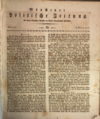 Münchener politische Zeitung (Süddeutsche Presse) Montag 16. März 1812