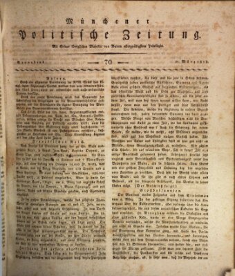 Münchener politische Zeitung (Süddeutsche Presse) Samstag 21. März 1812