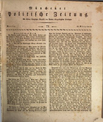 Münchener politische Zeitung (Süddeutsche Presse) Montag 23. März 1812