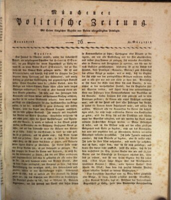 Münchener politische Zeitung (Süddeutsche Presse) Samstag 28. März 1812