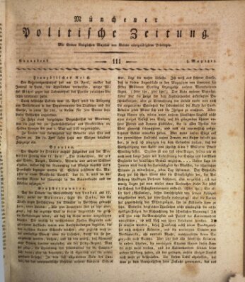 Münchener politische Zeitung (Süddeutsche Presse) Samstag 9. Mai 1812