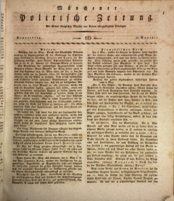 Münchener politische Zeitung (Süddeutsche Presse) Donnerstag 14. Mai 1812