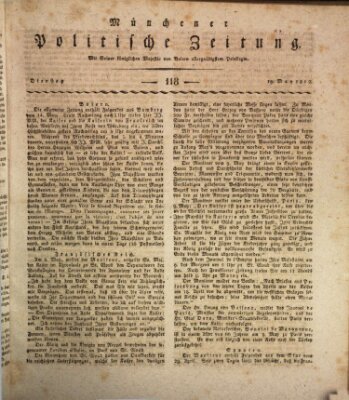 Münchener politische Zeitung (Süddeutsche Presse) Dienstag 19. Mai 1812