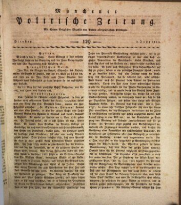 Münchener politische Zeitung (Süddeutsche Presse) Dienstag 2. Juni 1812