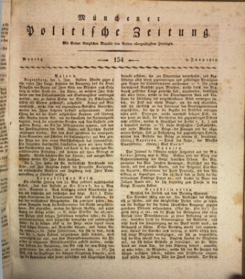 Münchener politische Zeitung (Süddeutsche Presse) Montag 8. Juni 1812