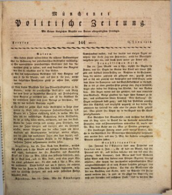 Münchener politische Zeitung (Süddeutsche Presse) Freitag 19. Juni 1812