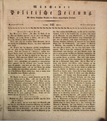 Münchener politische Zeitung (Süddeutsche Presse) Samstag 20. Juni 1812