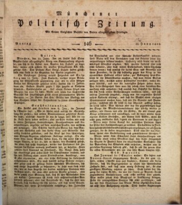 Münchener politische Zeitung (Süddeutsche Presse) Montag 22. Juni 1812