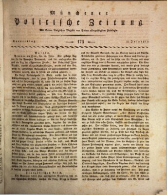 Münchener politische Zeitung (Süddeutsche Presse) Donnerstag 23. Juli 1812