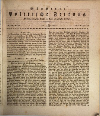 Münchener politische Zeitung (Süddeutsche Presse) Samstag 25. Juli 1812