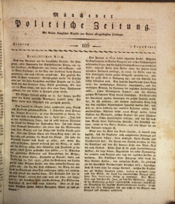 Münchener politische Zeitung (Süddeutsche Presse) Freitag 7. August 1812