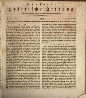 Münchener politische Zeitung (Süddeutsche Presse) Samstag 15. August 1812