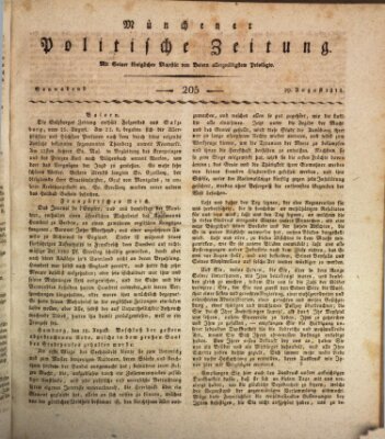 Münchener politische Zeitung (Süddeutsche Presse) Samstag 29. August 1812