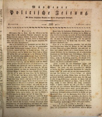 Münchener politische Zeitung (Süddeutsche Presse) Freitag 4. September 1812