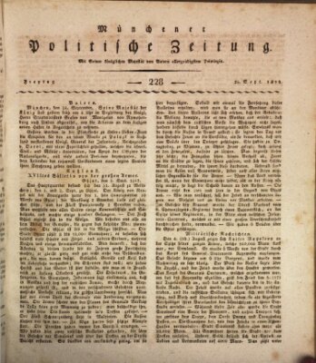 Münchener politische Zeitung (Süddeutsche Presse) Freitag 25. September 1812