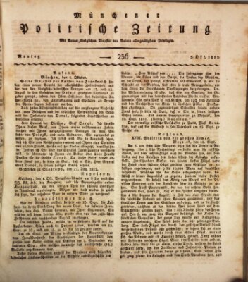 Münchener politische Zeitung (Süddeutsche Presse) Montag 5. Oktober 1812