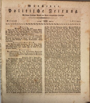 Münchener politische Zeitung (Süddeutsche Presse) Mittwoch 7. Oktober 1812