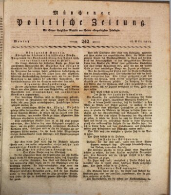 Münchener politische Zeitung (Süddeutsche Presse) Montag 12. Oktober 1812