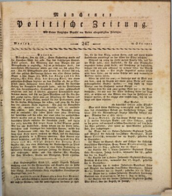 Münchener politische Zeitung (Süddeutsche Presse) Sonntag 18. Oktober 1812