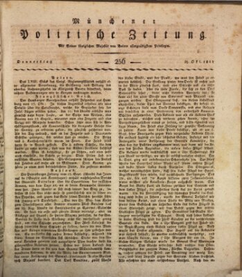 Münchener politische Zeitung (Süddeutsche Presse) Donnerstag 29. Oktober 1812