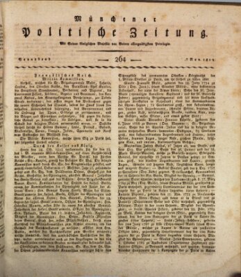 Münchener politische Zeitung (Süddeutsche Presse) Samstag 7. November 1812