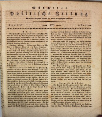 Münchener politische Zeitung (Süddeutsche Presse) Samstag 21. November 1812