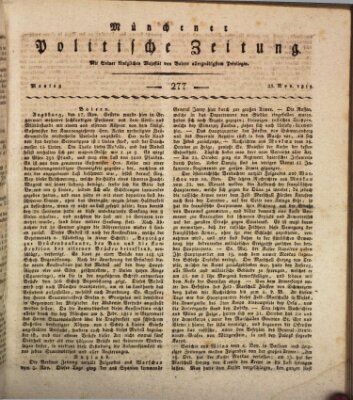 Münchener politische Zeitung (Süddeutsche Presse) Montag 23. November 1812