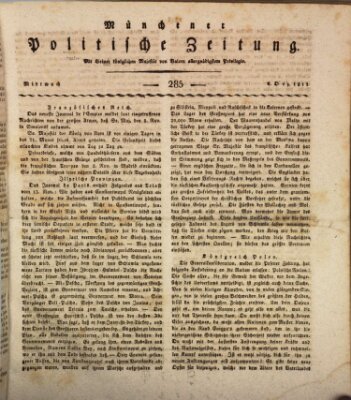 Münchener politische Zeitung (Süddeutsche Presse) Mittwoch 2. Dezember 1812