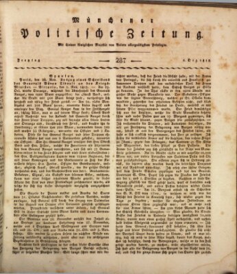 Münchener politische Zeitung (Süddeutsche Presse) Freitag 4. Dezember 1812