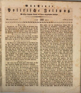 Münchener politische Zeitung (Süddeutsche Presse) Samstag 5. Dezember 1812