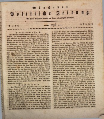 Münchener politische Zeitung (Süddeutsche Presse) Dienstag 15. Dezember 1812