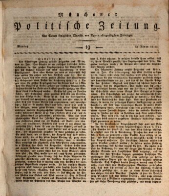 Münchener politische Zeitung (Süddeutsche Presse) Montag 23. Januar 1815