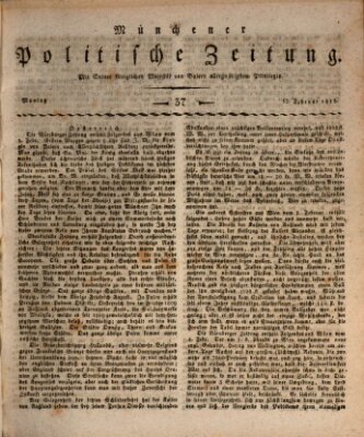 Münchener politische Zeitung (Süddeutsche Presse) Montag 13. Februar 1815