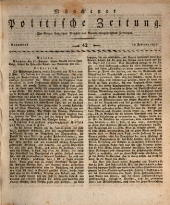 Münchener politische Zeitung (Süddeutsche Presse) Samstag 18. Februar 1815