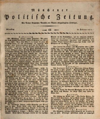 Münchener politische Zeitung (Süddeutsche Presse) Dienstag 21. Februar 1815