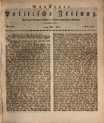 Münchener politische Zeitung (Süddeutsche Presse) Freitag 3. März 1815