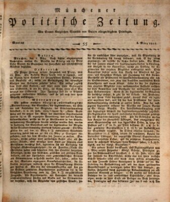 Münchener politische Zeitung (Süddeutsche Presse) Montag 6. März 1815