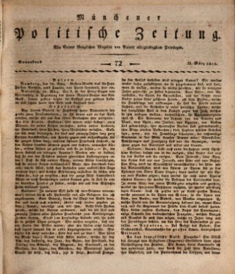 Münchener politische Zeitung (Süddeutsche Presse) Samstag 25. März 1815