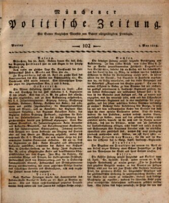 Münchener politische Zeitung (Süddeutsche Presse) Montag 1. Mai 1815