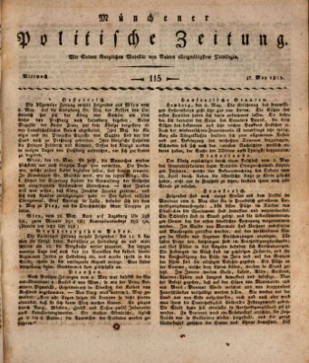 Münchener politische Zeitung (Süddeutsche Presse) Mittwoch 17. Mai 1815