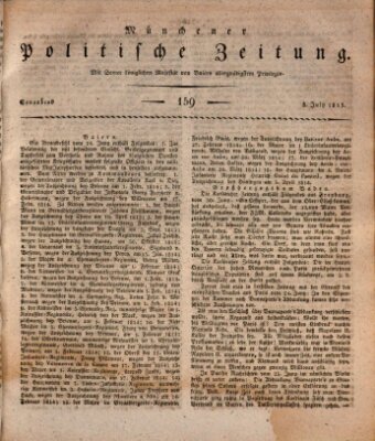 Münchener politische Zeitung (Süddeutsche Presse) Samstag 8. Juli 1815